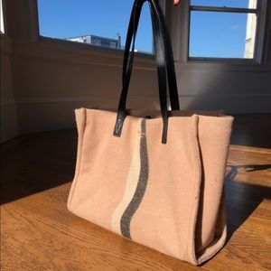 Kate Spade Washington Square Mega Sam Tote Bag in Tan/Black, Originally $285